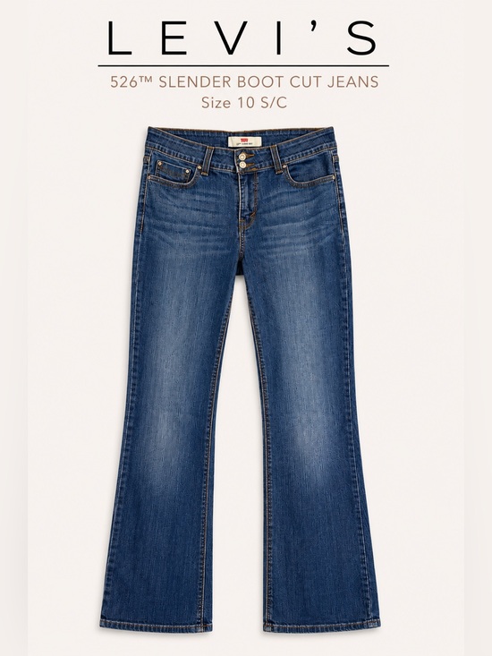 Levi's Denim - Levi’s 526 Slender Boot Jeans Size 10 Low Rise Y2K Flap Pocket